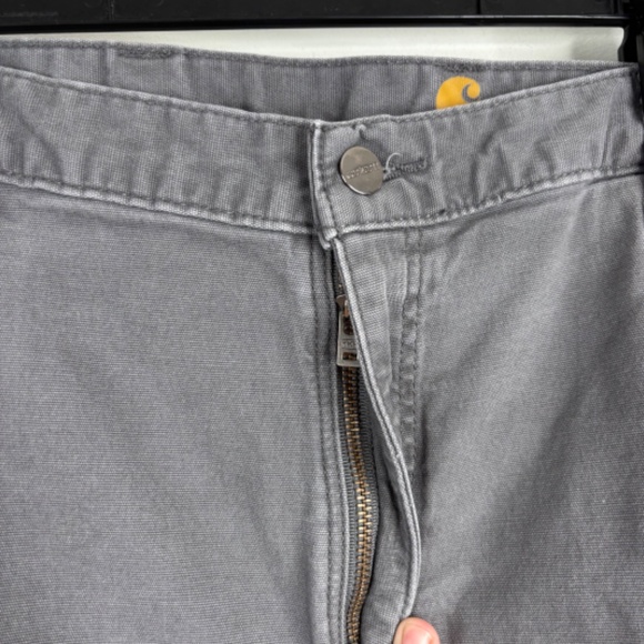 Carhartt Carpenter Shorts Mens Size 38 Gray Relaxed Fit Workwear Utility Outdoor - Picture 2 of 9